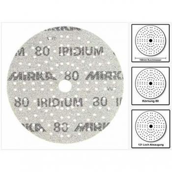 Disco Lijador Adhesivo Iridium Grip 121L 150mm Grano 80 para HO/Metal/Laca (Paquete de 100)