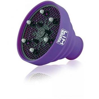 Difusor Universal PLEGABLE LIM HAIR COLOR para secador de cabello PROFESIONAL. Adaptable a la mayoría de secadores. Estructura de silicona resistente. Aromaterapia.