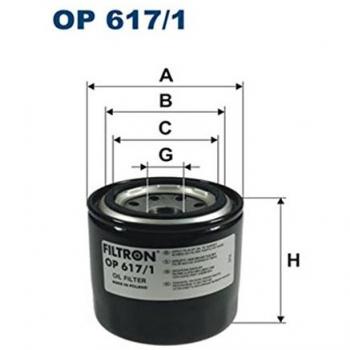 Filtron OP617/1 Bloque de Motor