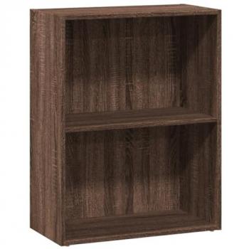 Estantería de madera de ingeniería marrón roble 60x30x77 cm