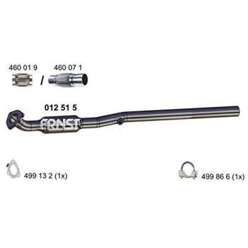 Tubo de escape ERNST 012515 para OPEL Corsa C y Combo C, delantero después del catalizador