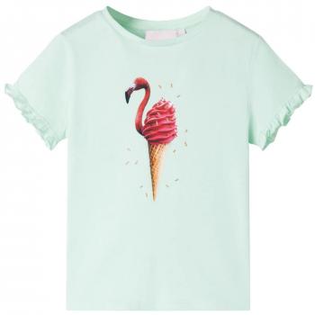 Camiseta infantil verde menta claro 140