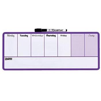 Nobo Organizador semanal borrado en seco magnético Violeta 140x360 mm - Accesorio de planning