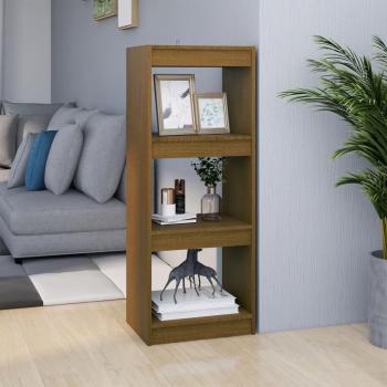 Estantería divisor de espacios vidaXL, pino macizo miel, dimensiones 40x30x103,5 cm, colores disponibles: Natural, Blanco y Gris, ideal para Oficina, Estudio, Sala de Estar y Dormitorio