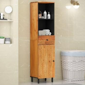 Mueble de baño madera maciza de Acacia 38x33x160 cm Marrón