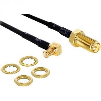 Cable Antena RP-SMA Hembra a MCX 90° - 320 mm