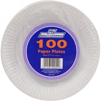 Las placas RY Calidad Caterpack de papel de 18 cm - 1 x 250s