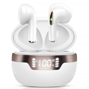 Auriculares Inalámbricos Deportivos TWS Bluetooth 5.2 con Pantalla LED, Cancelación de Ruido, Resistentes al Agua y Micrófono