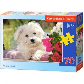 Castorland White Terrier Puzzle 70 pieces