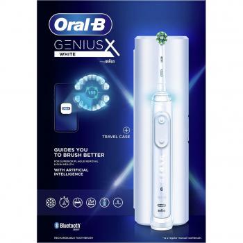 Oral-B Genius X Electric Toothbrush with Travel Case - White