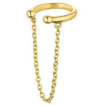 Pendiente Earcandy Halla de Plata y Baño de Oro 18K