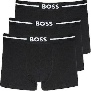 BOSS Men's 3-Pack Black Cotton Boxer Trunks - Size S