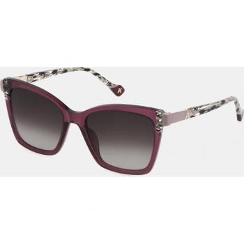 Yalea Cat Eye Women's Sunglasses - Burgundy Acetate with Brown Gradient Pink Lenses