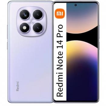 Smartphone Xiaomi Redmi Note 14 Pro 4G, 12 GB RAM, 512 GB ROM, Pantalla AMOLED 6.67, Dual SIM, Color Morado Aurora