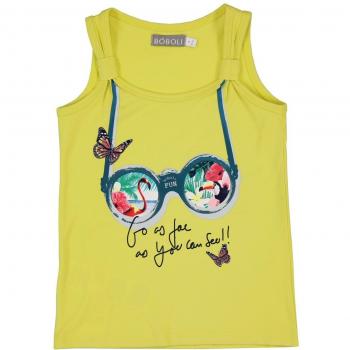 Bóboli 413110-1092, Camiseta sin Mangas para Niñas, Amarillo