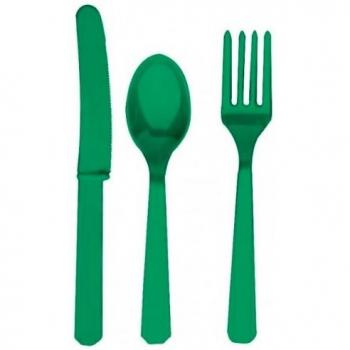 Verde festivo Cubiertos Surtido