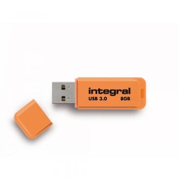 Integral Neon USB3.0 8GB 8GB USB 3.0 Naranja unidad flash USB - Memoria USB
