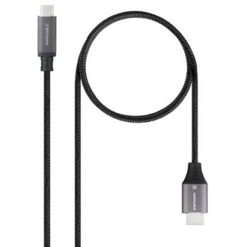 Cable adaptador USB-C a HDMI 2.0 4K 60Hz 1.8 m Negro Nanocable 10.15.5262