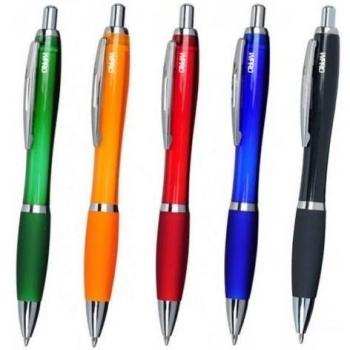 Anton Bolígrafo, 10 unidades), color rojo, amarillo, azul y verde naranja y negro, tinta azul, empuñadura ergonómica de grande Chunky, reemplazable Refill Nueva neutro PEN, sin grabado Logo de impresión, juego de 10