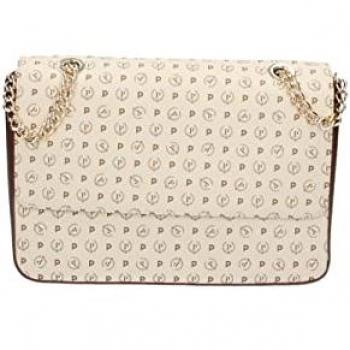 Pollini Heritage Classic Chain Shoulder Bag - Beige/Brown, One Size