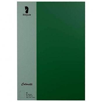 Papel de Carta Coloretti A4 165g/m², Color Bosque, Paquete de 10 Hojas