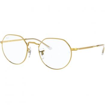 Ray-Ban RX6465F Jack Asian Fit 3086 Men's Eyeglasses Gold Size 53 (Frame Only) - Blue Light Block Available