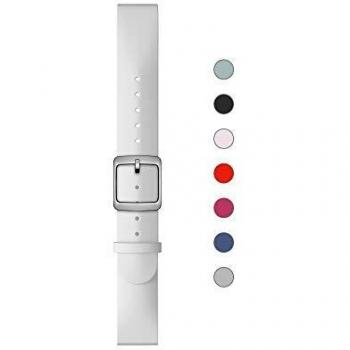 Withings Summer Edition Correa para Reloj, Unisex Adulto, Blanco & Hebilla Plateada, M/18 mm