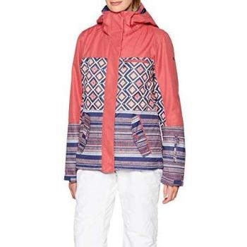 Roxy Jetty Block Chaqueta, Mujer, Rojo