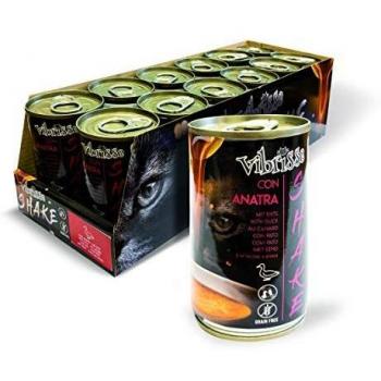 Vibrisse Shake de Pato en Caldo - Comida Húmeda Complementaria Hidratante Sin Cereales para Gatos 135 g
