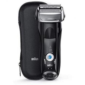 Braun Series 7 7842s - Afeitadora Eléctrica Hombre para Barba, en Seco y Mojado, Recortadora de Precisión Integrada, Máquina de Afeitar Recargable e Inalámbrica con Funda para Viaje, Color Negro