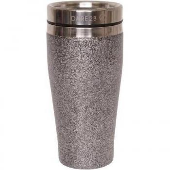 Dare 2B - Termo/Taza de Viaje Diseño Purpurina de Metal con aislamiento, fabricado en metal, diseño brillante y atractivo, tapa a prueba de fugas, capacidad adecuada para bebidas calientes y frías
