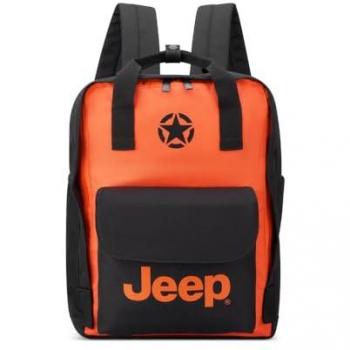 Mochila Delsey Paris x JEEP JS014D 17L Unisex Negro Naranja