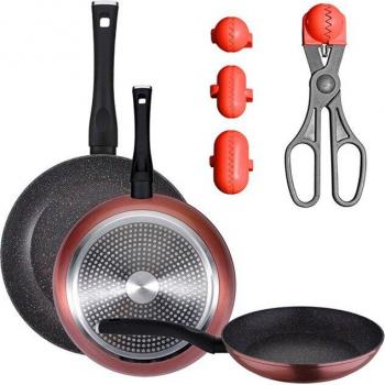 Set de 3 Sartenes San Ignacio con Mango Ergonómico + Utensilio Multiusos La Croquetera con 4 Moldes