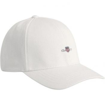 Gant Unisex High Shield White Baseball Cap, Cotton, L/XL