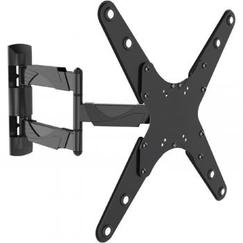 Soporte para televisores de 23 24 29 30 32 34, 36, 38, 40, 42, 44, 46, 47, 50, 52 55 pulgadas, orientable, inclinable, ausfahrbar, VESA 75 hasta 400, 45 kg de carga, color negro