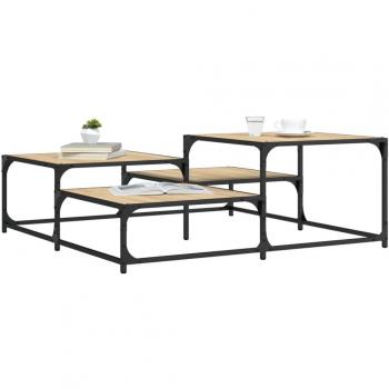 Mesa de centro Sonoma Oak 107x107x40 cm Madera Multicapa Marrón