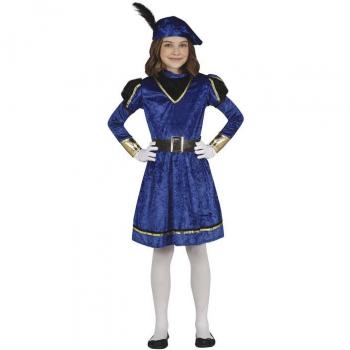 Disfraz de Paje Azul Elegante para niña - Guirma