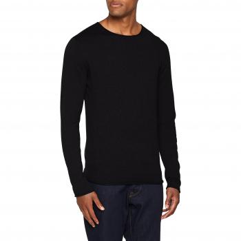 SELECTED HOMME Slhdome Crew Neck B Noos, suéter para Hombre, Negro Black, Large