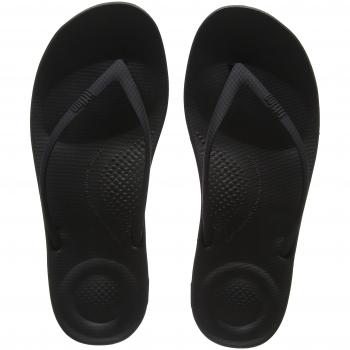 Fitflop Women's Ergonomic Iqushion Toe Post Sandals - Black - Size 5