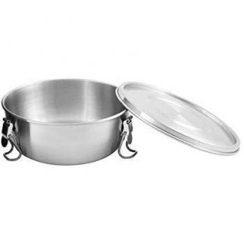 Cuenco de Comida Tatonka 0.5L - Recipiente de Acero Inoxidable con Tapa y Cierre Clip