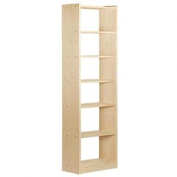 Estantería de madera en kit Gala color beige, 7 estantes, dimensiones 216.7x49.6x25 cm, capacidad por estante 50 kg