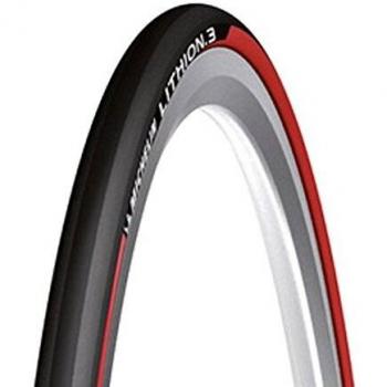 Neumático De Bicicleta Unisex, Color Negro/Rojo, Michelin 0123L3R