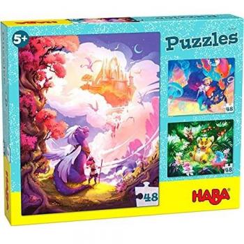 Puzzle 3 en 1 en el País de la Fantasía - 3 x 48 Piezas HABA