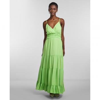 Yas - Vestido largo de tirantes, con diseño elegante, tejido ligero, ajuste cómodo, disponible en varios colores y tallas