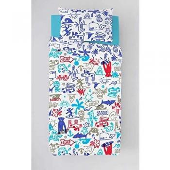 COOL KIDS Funda nórdica Reversible Sun Beach Cama 90 cm