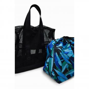 Desigual Womens Black Tote Bag for Spring/Summer, Size: ONE SIZE