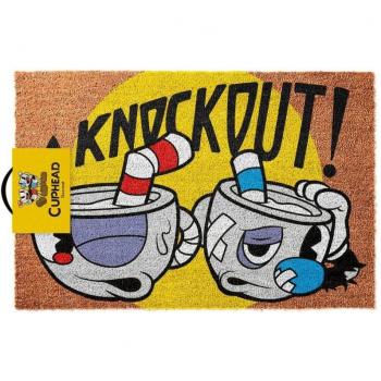 Felpudo Cuphead - Alfombra de Entrada Antideslizante con Licencia Oficial