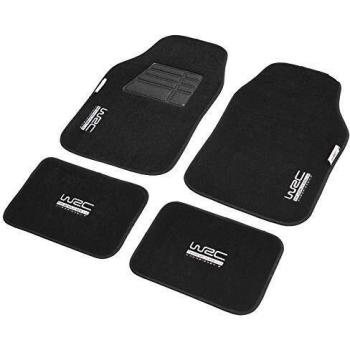 WRC 007434 alfombras Coche Universal, 4 Alfombrillas Negras, 0