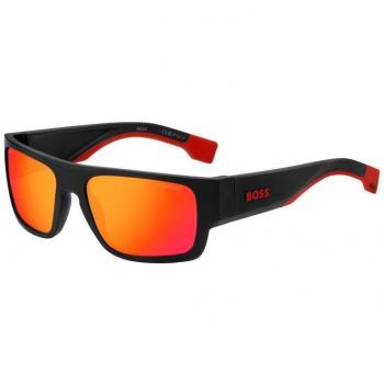 Hugo Boss BOSS 1498/S BLX Matte Black Red Mirror Sunglasses - Size: 58 MM