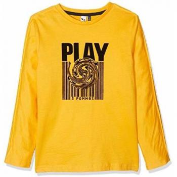 3 Pommes 3p10095 TS Carbone Camiseta, Amarillo